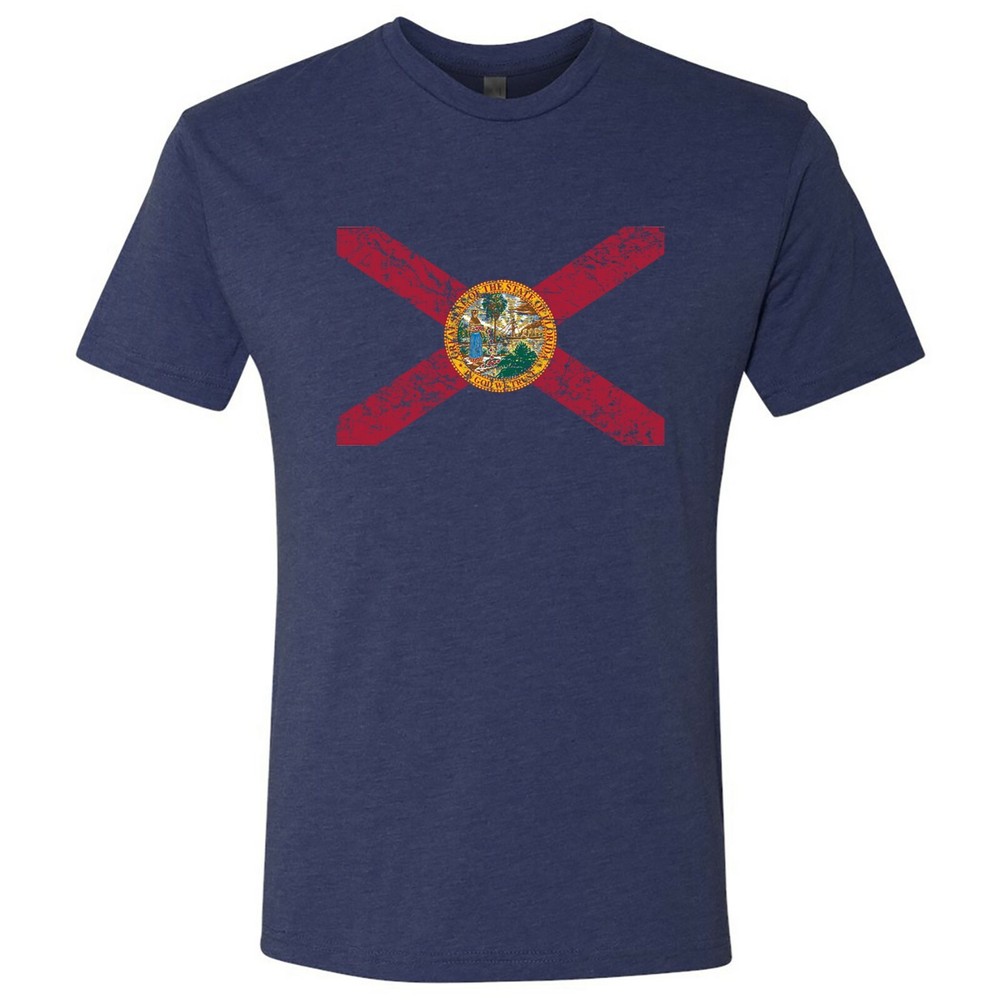 Florida Flag State Pride Hometown Triblend Mens T-Shirt – Vintage Navy