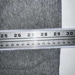 Oversized Heather Gray Short Sleeve T-Shirt With Ribbed Collar & Chest Pocket XL