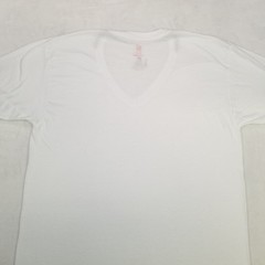 Hanes White Basic Slim Fit ComfortBlend T-Shirt Men’s Size Medium V-Neck Blank