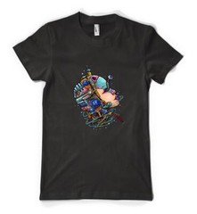 Bright Colourful Metallic Robot Skull Android Personalised Unisex Adult T Shirt