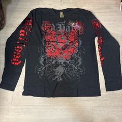 RARE 2009 Christian Audigier Ed Hardy All Over Print Red Foil XXL