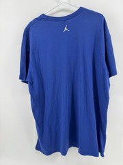 Jordan Embroidered Mens XXL T-Shirt Blue Green Jumpman Graphic Tee Oversized