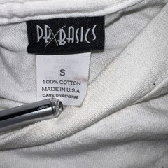 PBX Basics America Land of the Free Home of the Brave White T-Shirt Size S Flaw!