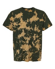 Peaches 100% Ringspun Soft Cotton LaMer Over-Dyed Tee, Crinkle Tie Dye, T-Shirt
