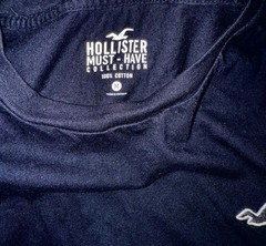 Hollister Men Must Have Collection T-Shirt. Black With Embroidered Logo. Size M