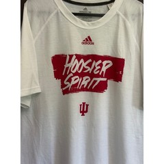 Adidas Indiana University Hoosiers Ultimate Tee White Red Shirt Mens Large