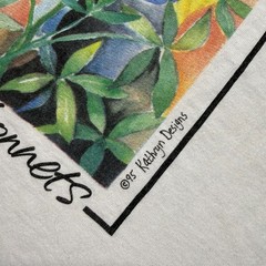 Vintage 1995 Texas Bluebonnets Wildflower Floral Art Graphic T-Shirt USA Medium