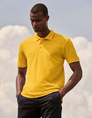 Fruit Of The Loom Mens Short Sleeve Polo T Shirt Plain Easy Care Polycotton Tops