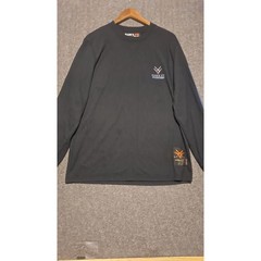 Hawx FR workwear flame resistant shirt crewneck men’s black size medium logo