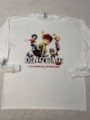 2000s Y2K 2012 Dino Time Animated Fantasy Movie Promo Long Sleeve T-Shirt, S NEW