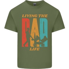 Fathers Day Living the Dad Life Twins Funny Mens Light Cotton T-Shirt