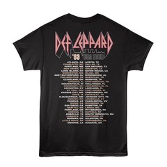Def Leppard USA 1983 Tour Locations Men’s T Shirt