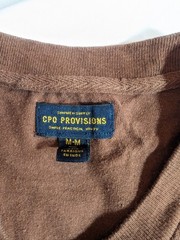 CPO Provisions mens pullover shirt Sz Me Chest 42 In Length 28 In Brown Cotton