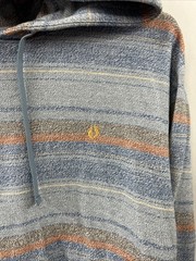 Vintage Hang Ten Hoodie Mens Medium Stripe Pullover Retro Kangaroo pocket Y2K 90
