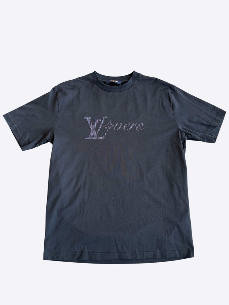 Louis Vuitton Black & Iridescent Logo T-shirt