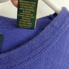 Abercrombie & Fitch Mens XXL Purple Yellow Felt Applique Graphic T-Shirt Cotton