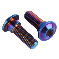 6Pcs Titanium Bolt M8 x 20mm 25mm Motorcycle Rear Brake Rotor Screw (Burnt Bl…