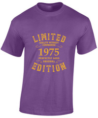 LIMITED EDITION 1975 MENS T SHIRT 50TH BIRTHDAY GIFT PRESENT IDEA TOP FUNNY COOL