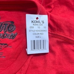 Naruto Graphic Shippuden Red Ripple Junction Short Sleeve T-Shirt Size Large NWT
