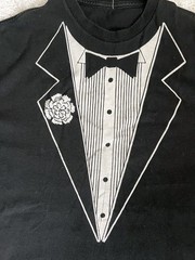 Vintage Tuxedo T-Shirt Funny Black Formal Wear Tux Men’s Size L ? Single stitch