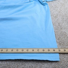 Guy Harvey Mens Large Graphic T Shirt Blue Marlin Fish (see photo for flaw)