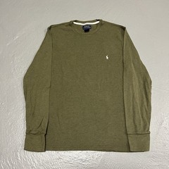 Polo Ralph Lauren Olive Green Thermal Long Sleep Shirt SIZE LARGE