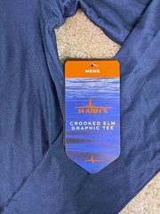 Habit Crooked Elm Graphic Tee Sun Fishing Shirt Men S BLUE Long Sleeve NWT E938