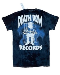 Death Row Records Short Sleeve Crew Neck Graphic Tee Shirt Black Blue Small NWT