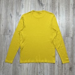Prada Red Tab Long Sleeve T-shirt Yellow Mens Size S