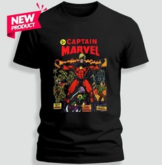 Captain Marvel T-Shirt – Jim Starlin Art – Thanos – Drax the Destroyer – #32