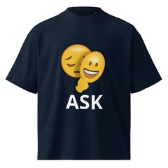 Unisex organic oversized high neck t-shirt