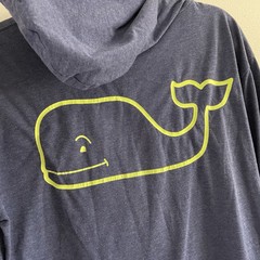 Vineyard Vines Men’s SZ M Blue/Green Drawstring Hooded Long Sleeve T-Shirt