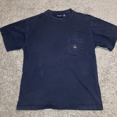 Ivy Crew Classics M Short Sleeve Dark Blue Cotton Breast Pocket Vintage T-Shirt