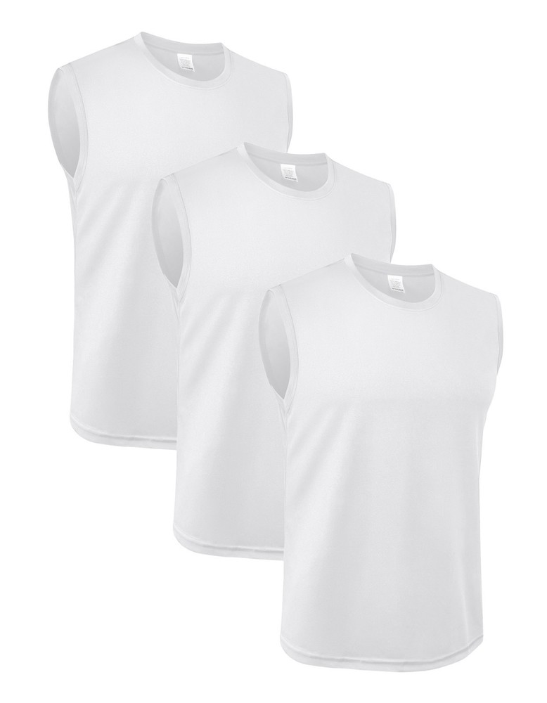 3 Pack Mens Sleeveless Quick Dry Tank Tops for Gym Workout Running Beach Sport