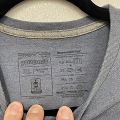 Patagonia Responsibili-Tee Blue Logo Graphic Jersey Crew L/S Tee Men XL