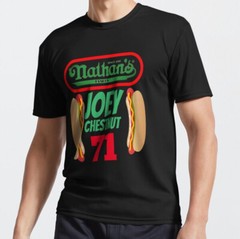 Joey Chestnut Food Active T-Shirt Funny Logo American Men’s T-Shirt S to 5XL