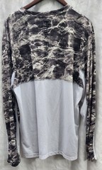 Huk Men’s XXL L/S Performance Fishing Shirts Black Camo & Blue Camo Lot 2