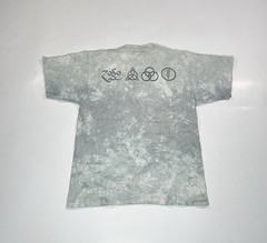 VTG Liquid Blue Led Zeppelin Man With Sticks Album Cover T-Shirt Size Medium USA