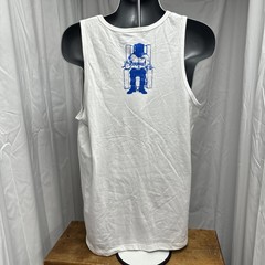 Death Row Records Men’s L White Muscle Tank Shirt Graphic On Both Sides