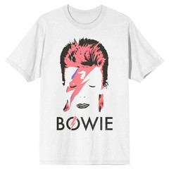 David Bowie Ziggy Stardust Portrait Art Men’s White T- Shirt New