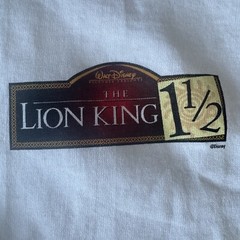 Vintage Disney The Lion King 1 1/2 T-Shirt Mens Large White Movie Promo Tee 2004