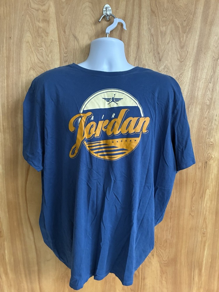 Jordan Air Jordan Graphic T-Shirt Men’s 3XL Blue Short Sleeve Jumpman Logo Tee