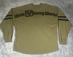 Disney Parks Spirit Jersey LS Pullover Men’s XL Army Green Walt Disney World