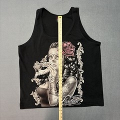 Pro Tag Tank Top Mens XL Black Cotton Graphic Free Shipping USA Made #107