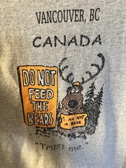 Vintage 90s Y2K Funny Vancouver Bears Canada Faded