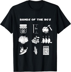 Funny Retro Popular Music Bands of the 90s Rock Pop Culture Gift Unisex T-Shirt