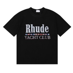 43STYLE RHUDE Men High Quality Leisure Cotton Short Sleeve Polo T-Shirt S-2XL