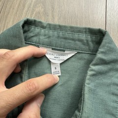 Seasalt Cornwall Fortune Ripstop Organic Cotton Shirt Placket Polo Small Green