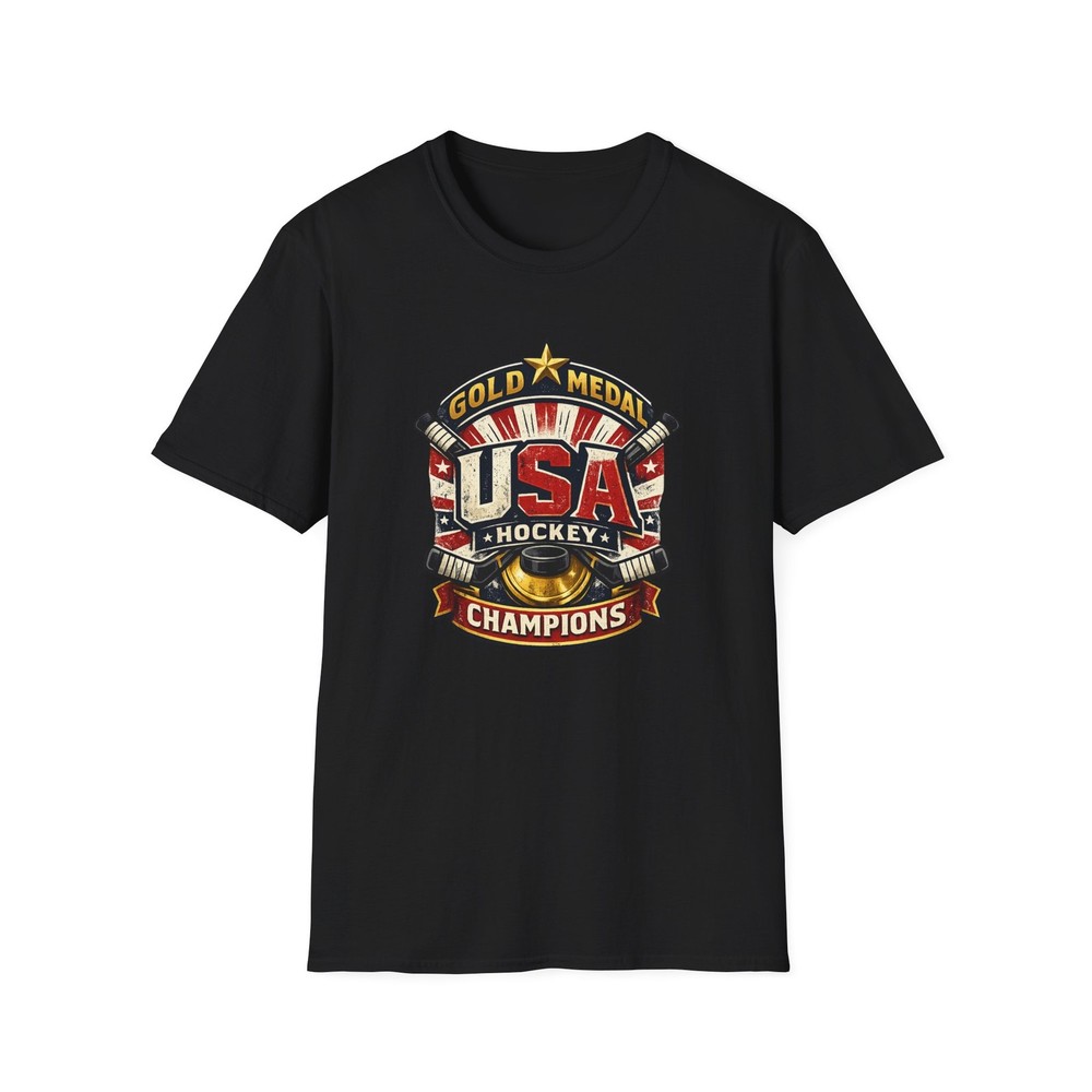 American Hockey Always Shirt Patriotic USA Ice Hockey Fan Tee Unisex