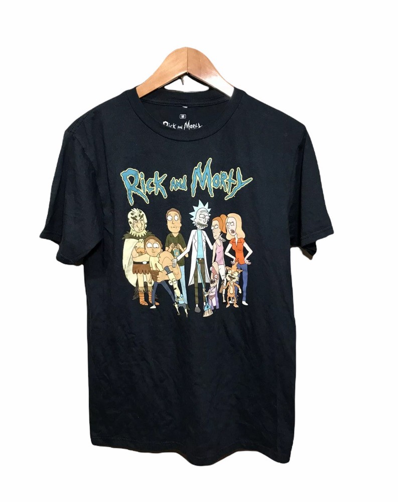 Rick and Morty Adult Swim Unisex Tshirt Size Medium Short Sleeve Tee Blue